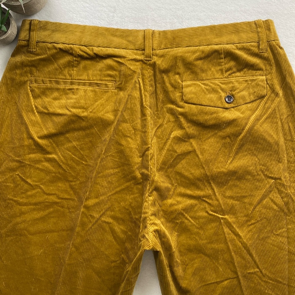 Bonobos Pleated Stretch Corduroy Trouser/Pant (Mustard) *NWOT* - Picture 6 of 16